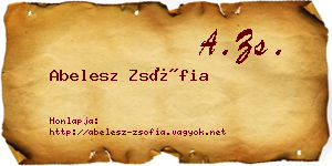 Abelesz Zsófia névjegykártya